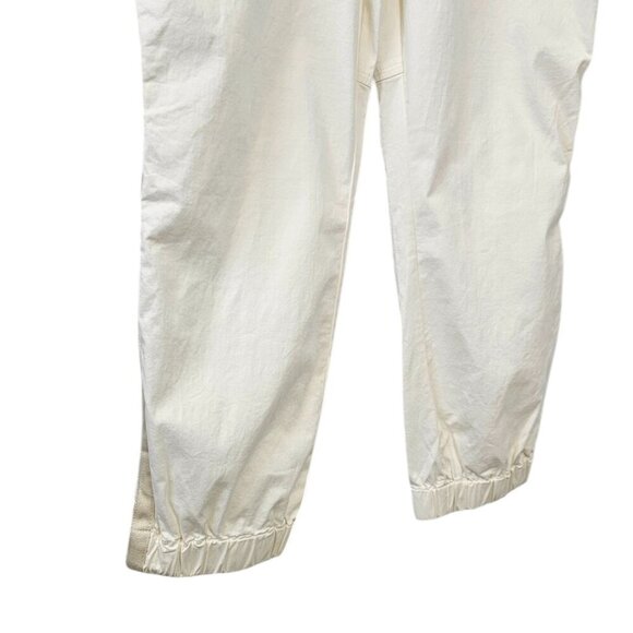 Anthropologie The Richie Slim Joggers Size 14 White Cotton Twill Tapered Leg NWT - Picture 5 of 11